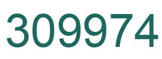 Number 309974 green image