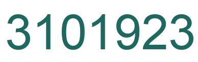 Number 3101923 green image