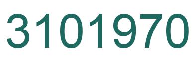Number 3101970 green image