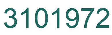 Number 3101972 green image