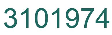Number 3101974 green image