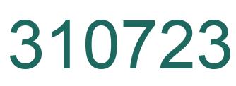 Number 310723 green image