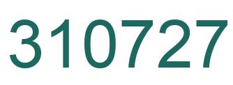 Number 310727 green image