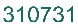 Number 310731 green image