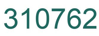 Number 310762 green image