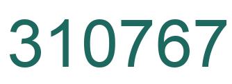Number 310767 green image