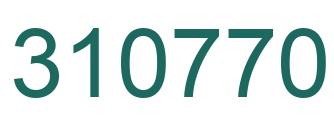 Number 310770 green image