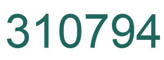 Number 310794 green image