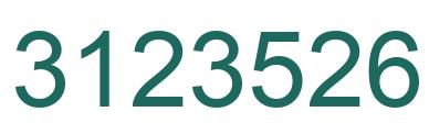 Number 3123526 green image