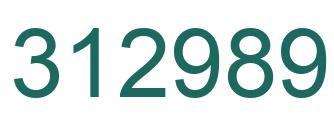 Number 312989 green image