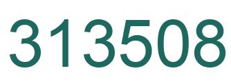 Number 313508 green image