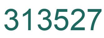 Number 313527 green image