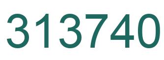 Number 313740 green image