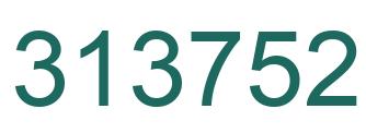 Number 313752 green image