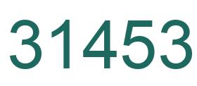 Number 31453 green image