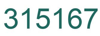 Number 315167 green image