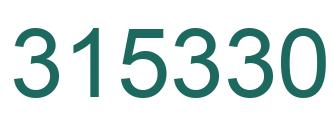 Number 315330 green image