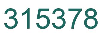 Number 315378 green image