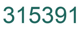 Number 315391 green image