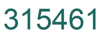 Number 315461 green image