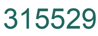 Number 315529 green image