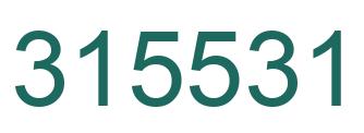 Number 315531 green image