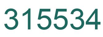 Number 315534 green image