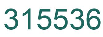 Number 315536 green image