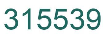 Number 315539 green image