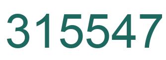 Number 315547 green image