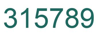 Number 315789 green image