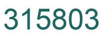 Number 315803 green image