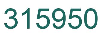 Number 315950 green image