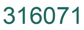 Number 316071 green image