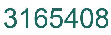 Number 3165408 green image