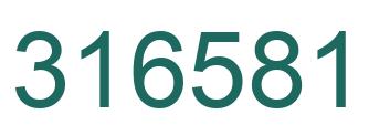 Number 316581 green image