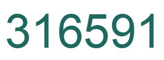 Number 316591 green image