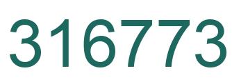 Number 316773 green image