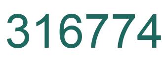 Number 316774 green image