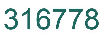 Number 316778 green image