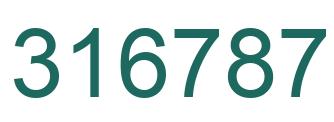 Number 316787 green image