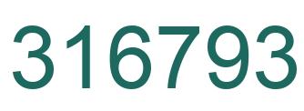 Number 316793 green image