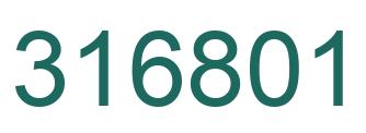 Number 316801 green image