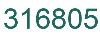 Number 316805 green image