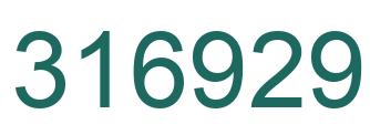 Number 316929 green image