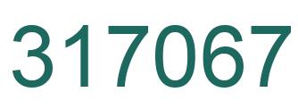 Number 317067 green image