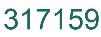 Number 317159 green image