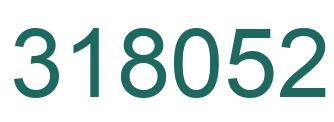 Number 318052 green image