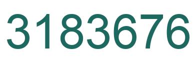 Number 3183676 green image