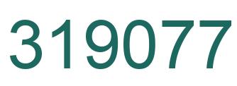 Number 319077 green image